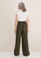 Lolita Drawstring Linen Trouser Khaki
