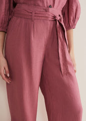 Raven Linen Trouser Rose