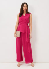 Florentine Chiffon Trousers Magenta Pink