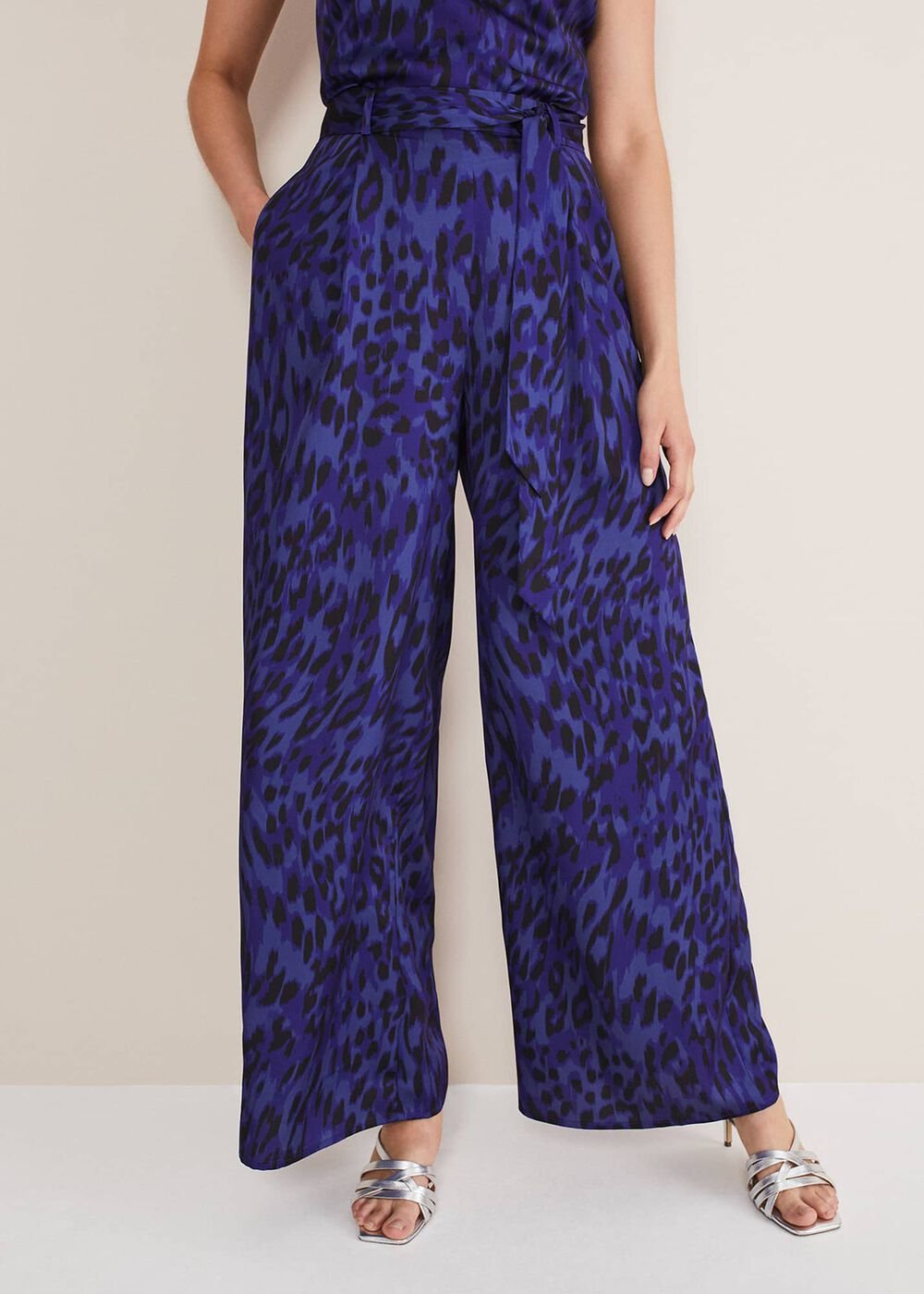 Coletta Leopard Print Trousers Ultra Violet