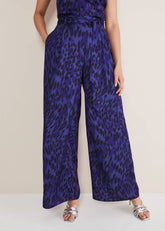Coletta Leopard Print Trousers Ultra Violet