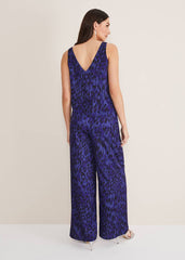 Coletta Leopard Print Trousers Ultra Violet