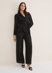 Florentine Sequin Trouser Black