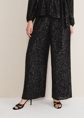 Florentine Sequin Trouser Black