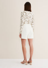 Auden Cream Suit Shorts Cream