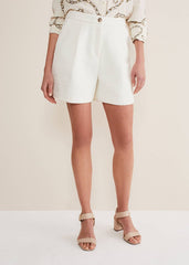 Auden Cream Suit Shorts Cream