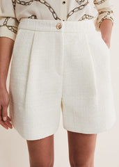 Auden Cream Suit Shorts Cream