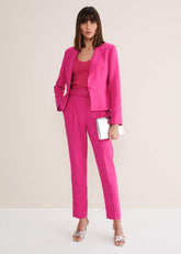 Adria Belted Cigarette Trousers Hot Pink