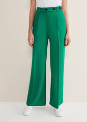 Opal Wide Leg Trousers Green