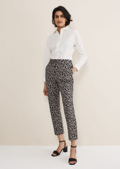 Fran Cigarette Trousers Black/Stone