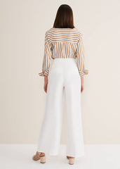 Bianca Wide Leg Suit Trousers Ivory