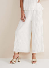 Winona Pleated Trousers Ivory