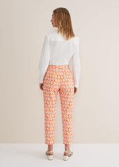 Elysia Geo Cigarette Trousers Pink/Orange