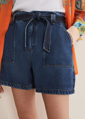 Paige Denim Shorts Mid Wash