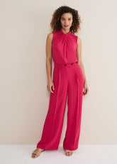 Opal Wide Leg Trousers Raspberry