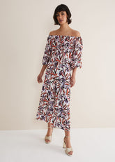 Lois Leaf Print Culottes Multi-Coloured