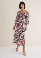 Lois Leaf Print Culottes Multi-Coloured