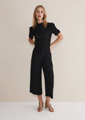 Audrea Black Wide Leg Culottes Black