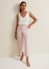 Petite Ulrica Tapered Suit Trouser Antique Rose