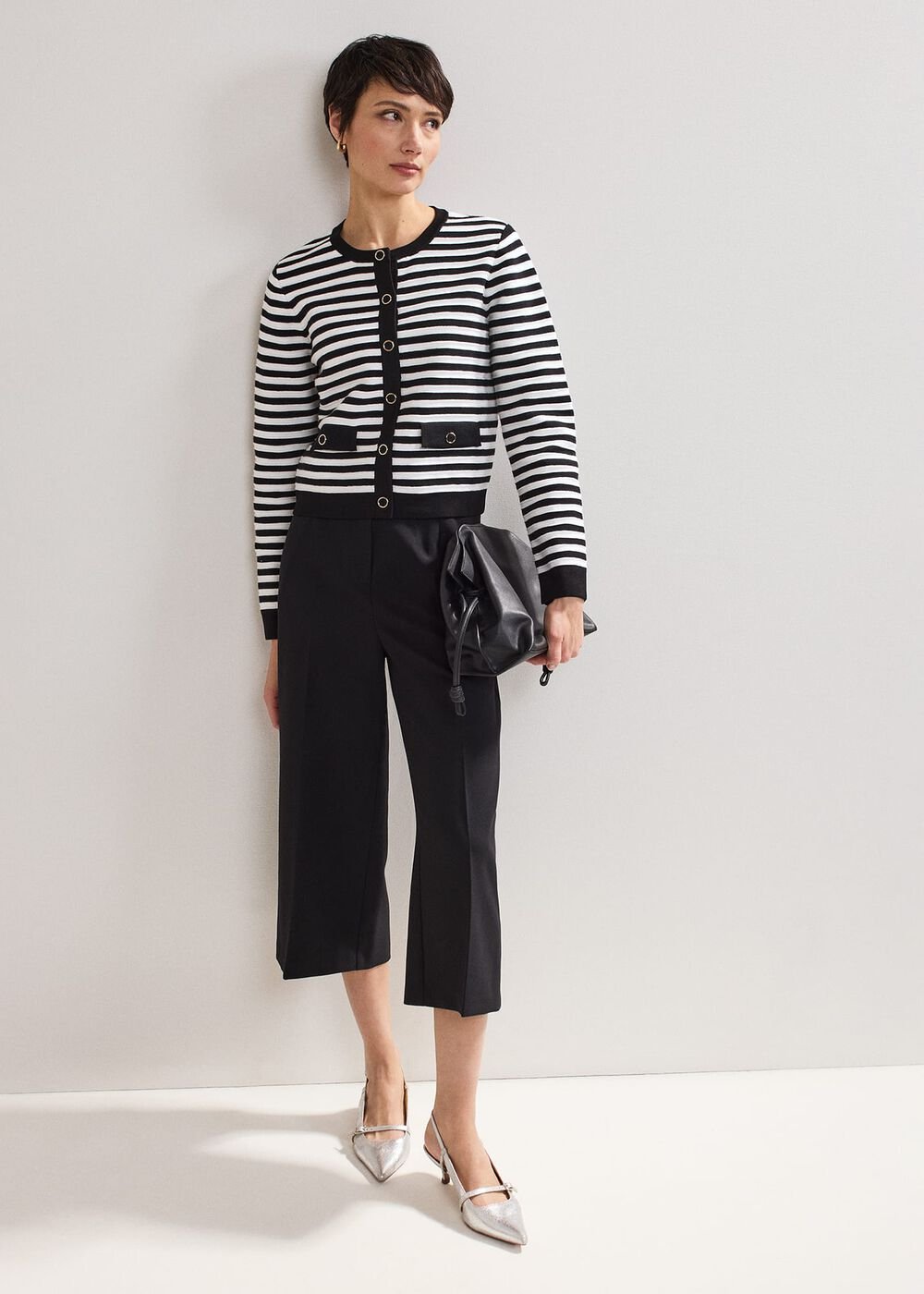 Aubrielle Wide Leg Culottes Black