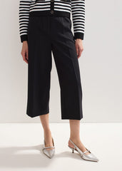 Aubrielle Wide Leg Culottes Black