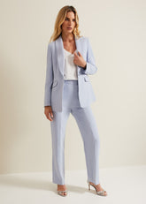 Alexis Pleat Waistband Suit Trouser Blue