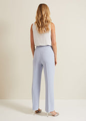 Alexis Pleat Waistband Suit Trouser Blue