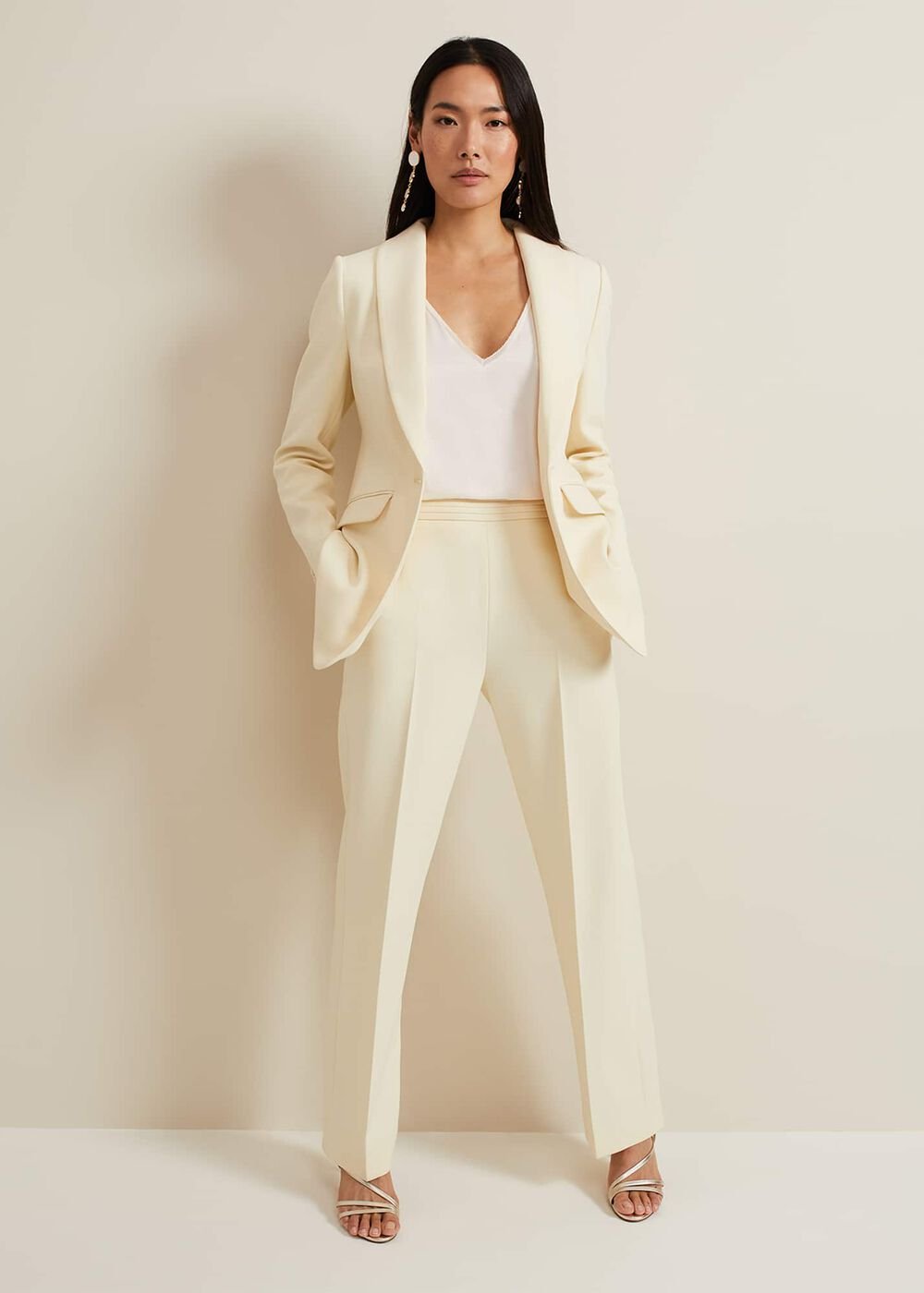Alexis Pleat Waistband Suit Trouser Yellow