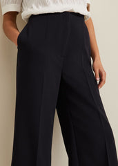 Petite Aubrielle Clean Crepe Culottes Navy