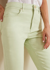 Lindsey Cropped Straight Leg Jeans Green