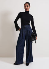Cerys Denim Wide Leg Jean Dark Wash