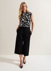 Lori Black Ponte Culottes Black