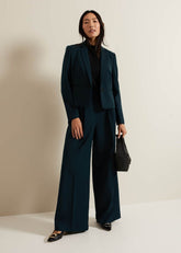 Arabella Pleat Wide Leg Trouser Green