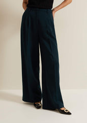 Arabella Pleat Wide Leg Trouser Green