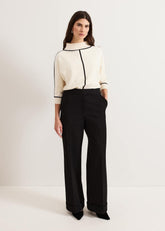 Trixie Turn Up Hem Trouser Black