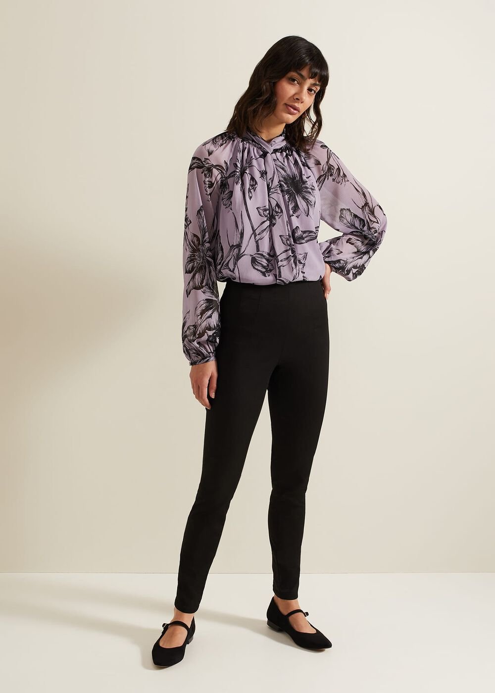 Amina Skinny Trousers Black