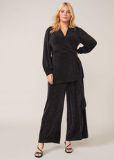Corinne Sparkle Trousers Gunmetal