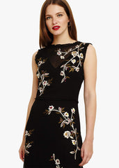 Abigail Floral Maxi Dress Black