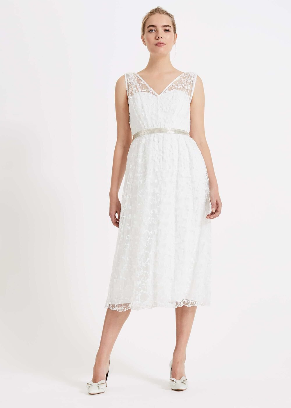 Amalia Embroidered Wedding Dress Ivory