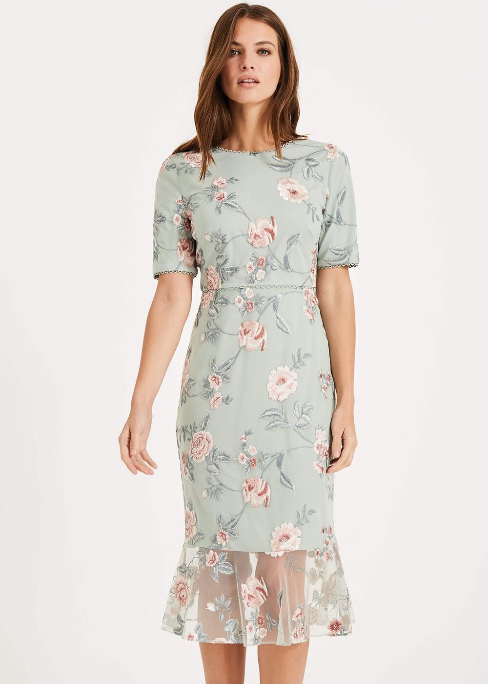 Alissa Embroidered Dress Peppermint