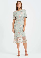 Alissa Embroidered Dress Peppermint