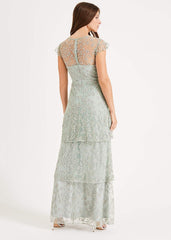 Rai Beaded Maxi Dress Mint