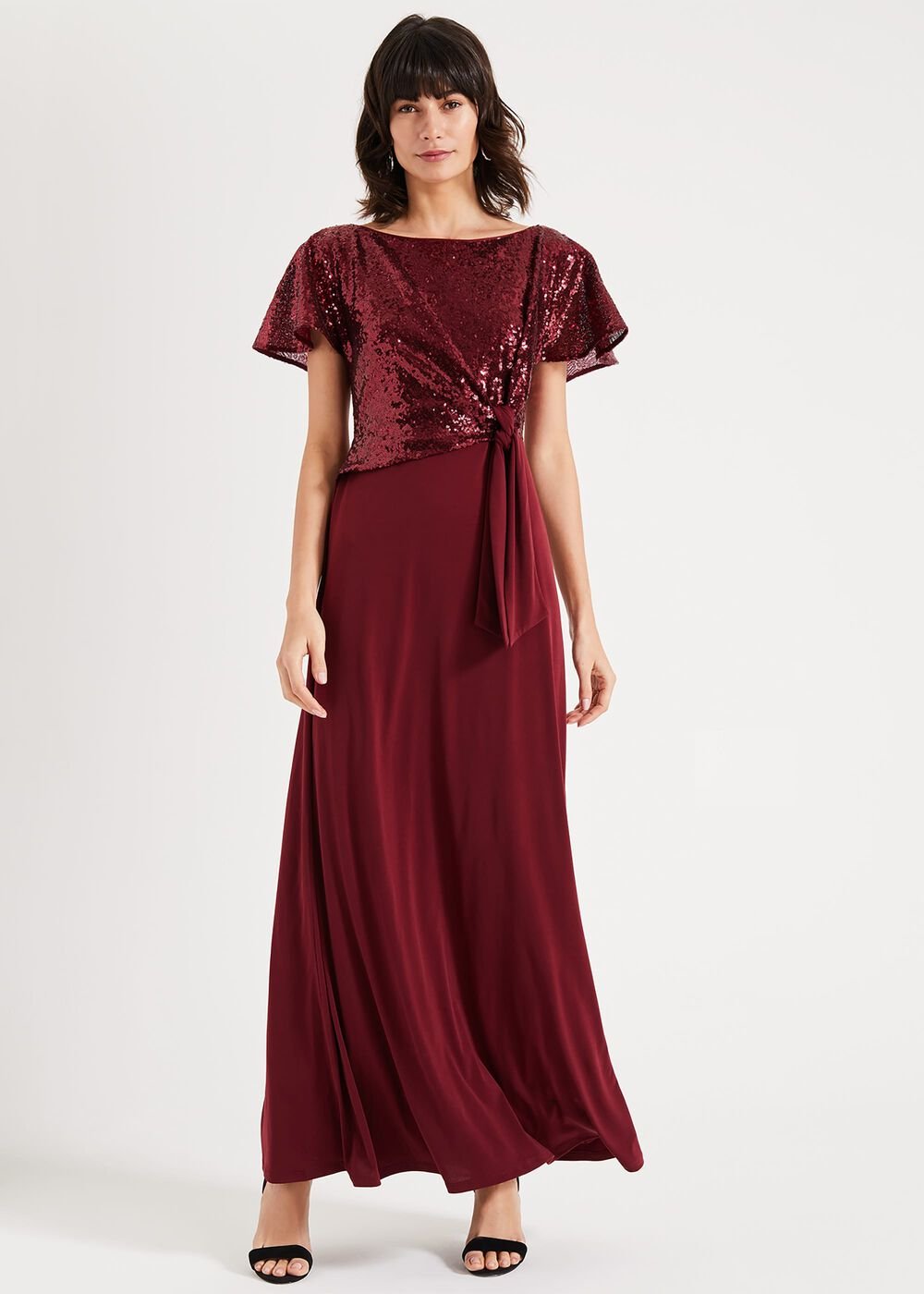 Rumi Knot Front Maxi Dress Lipstick