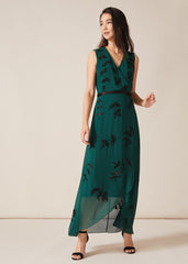 Serena Beaded Dress Emerald