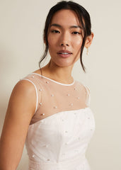 Genova Beaded Wedding Dress Old Rose