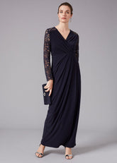 Elanor Lace Maxi Dress Navy