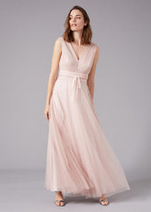 Bronwyn Tulle Maxi Dress Cameo Pink