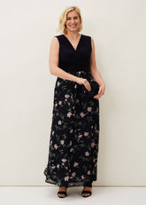 Leigh-Ann Floral Maxi Dress Navy/Multi