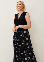 Leigh-Ann Floral Maxi Dress Navy/Multi