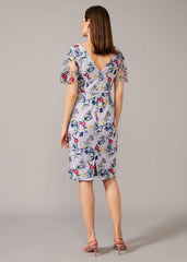 Lorie Floral Embroidered Dress Lavender